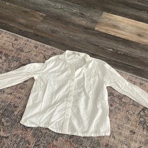 White blouse with slight puff sleeve